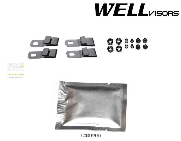 Дефлекторы окон к-т 4 шт с хромированным молдингом Ram 1500 2019-2026 Crew Cab Wellvisors 3-847DG009 3-847DG009 фото