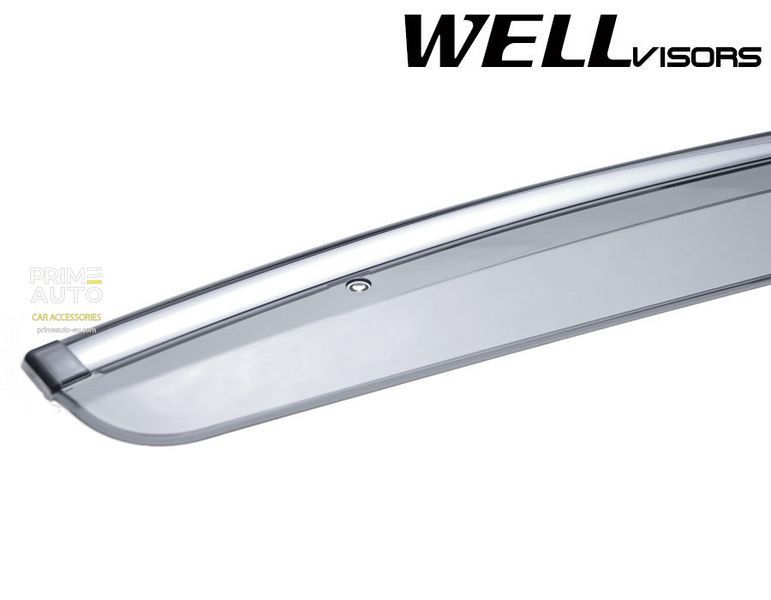 Owiewki do szyb samochodowych num 4 szt z chromowaną odlewanie Honda Accord 2008 - 2012 Sedan Wellvisors 3-847HD017