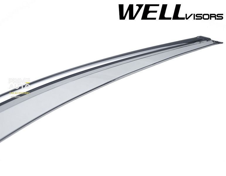 Owiewki do szyb samochodowych num 4 szt z chromowaną odlewanie Honda Accord 2008 - 2012 Sedan Wellvisors 3-847HD017
