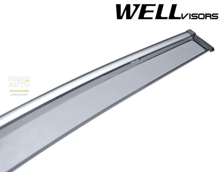 Owiewki do szyb samochodowych num 4 szt z chromowaną odlewanie Honda Accord 2008 - 2012 Sedan Wellvisors 3-847HD017