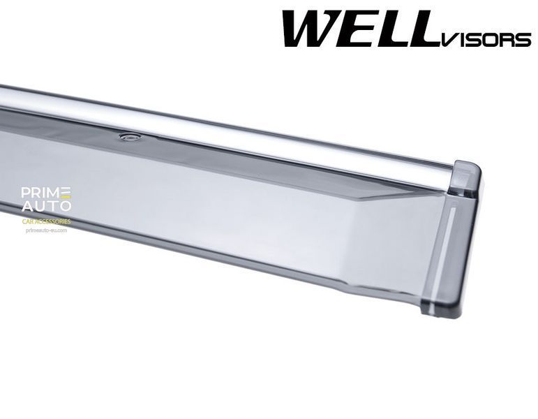 Owiewki do szyb samochodowych num 4 szt z chromowaną odlewanie Honda Accord 2008 - 2012 Sedan Wellvisors 3-847HD017
