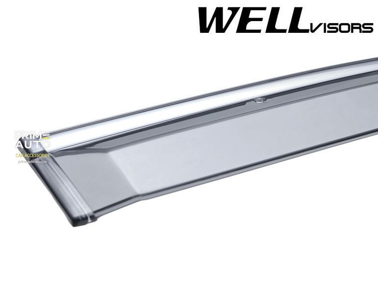 Owiewki do szyb samochodowych num 4 szt z chromowaną odlewanie Honda Accord 2008 - 2012 Sedan Wellvisors 3-847HD017