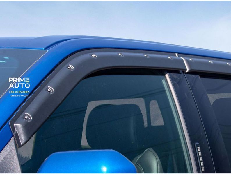 Owiewki do szyb samochodowych num 4 szt Tough Guard Ram 3500 2010-2019 Quad Cab FormFit teksturowany TV6R09QC