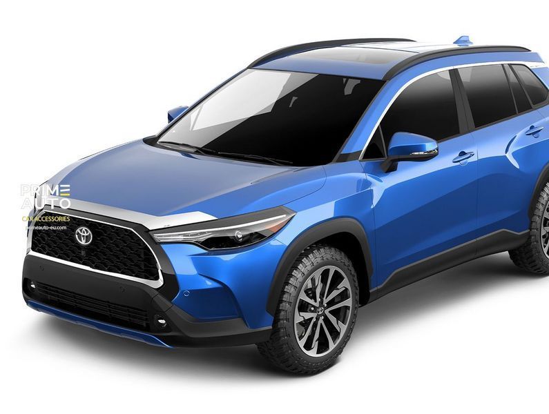Deflektor maski spoiwo Toyota Corolla Cross 2022-2025 Aeroskin chromowane AVS 622217