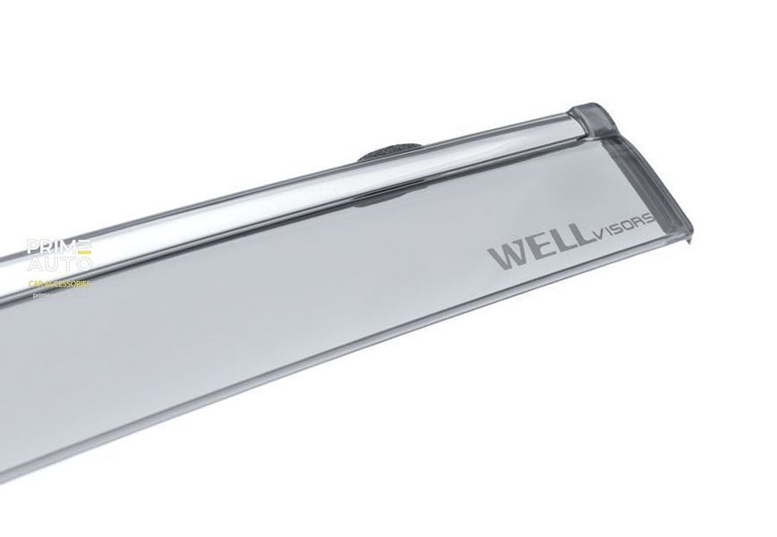 Owiewki do szyb samochodowych num 4 szt z chromowaną odlewanie Lexus GS 2013 - 2020 Wellvisors 3-847LX022