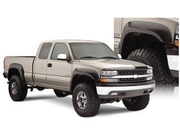 Fender Flares set 4 PCs Chevrolet Silverado 3500 2001-2006 Extended-A-style black Bushwacker 40945-02