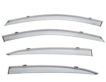 Window Deflectors 4pcs Set with Chrome Trim Acura TLX 2021-2025 Sedan Wellvisors 3-847AC022
