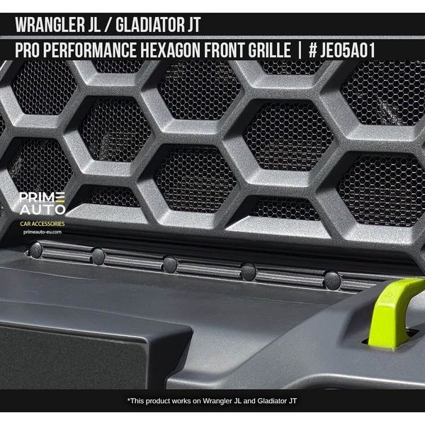 Kratka chłodnicy Jeep Wrangler JL 2018-2025 czarny AIR DESIGN JE05A01