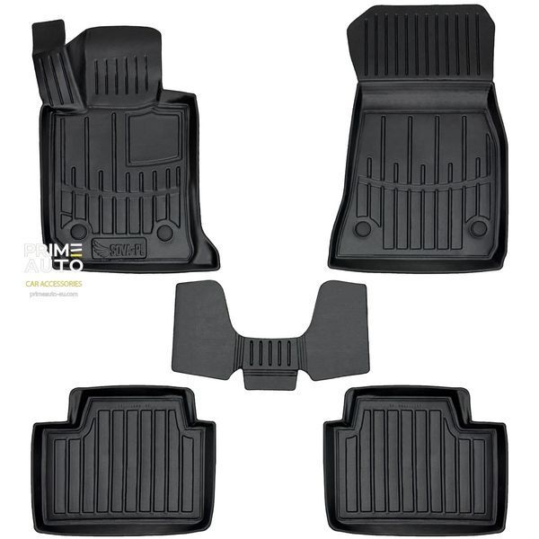 Covorașe cauciuc cu lateral set 5 buc BMW 3-Series 2018 + (G20) negru SOVA-PL
