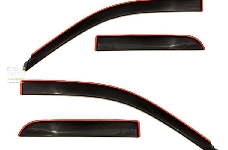 Window Deflectors LowProfile Smoke Set 4 pcs RAM/Dodge Ram 1500 Classic Quad Cab 2009-2024 Ventvisor AVS 994003