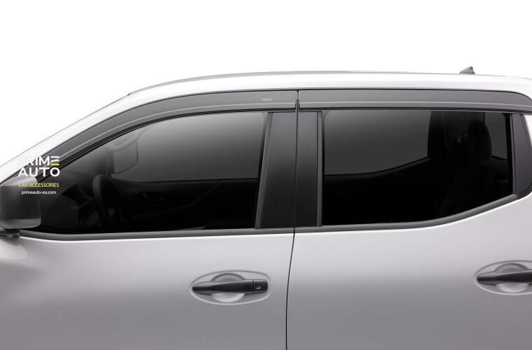 Window Deflectors 4 pcs Set Nissan FRONTIER 2022-2025 Ventvisor LOW PRO Smoke AVS 894112