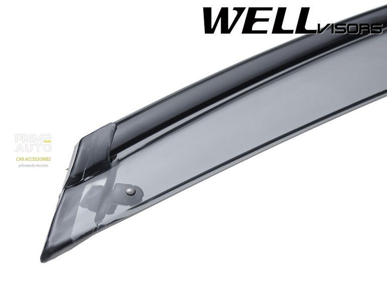 Дефлекторы окон к-т 4 шт с черным хромированным молдингом BMW X6 2008 - 2014 Wellvisors 3-847BM006 3-847BM006 фото