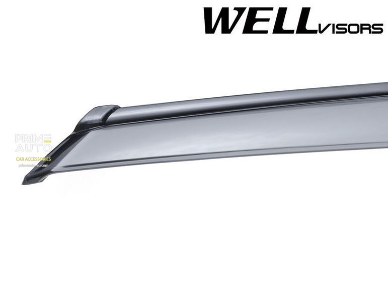 Дефлекторы окон к-т 4 шт с черным хромированным молдингом BMW X6 2008 - 2014 Wellvisors 3-847BM006 3-847BM006 фото