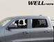 Window Deflectors 4pcs Set With Black Trim Ram 1500 2019-2026 Crew Cab Wellvisors 3-847DG010