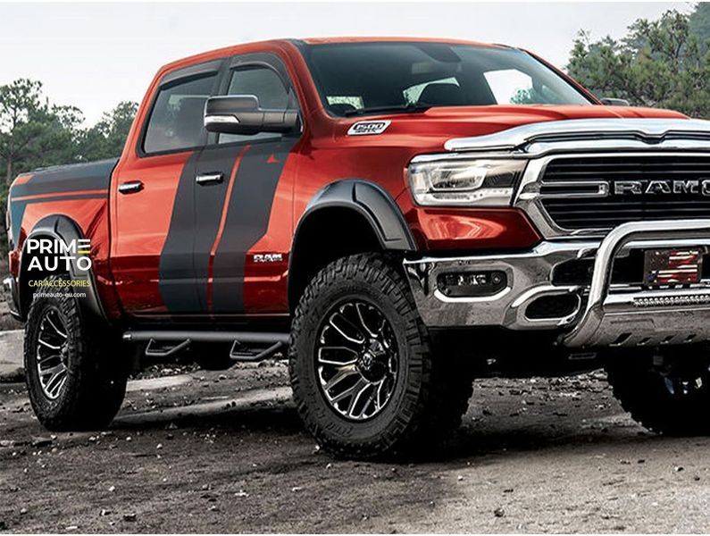 Fender Flares set 4 PCs Ram 1500 2019-2024 DRT-style black Bushwacker 50934-02