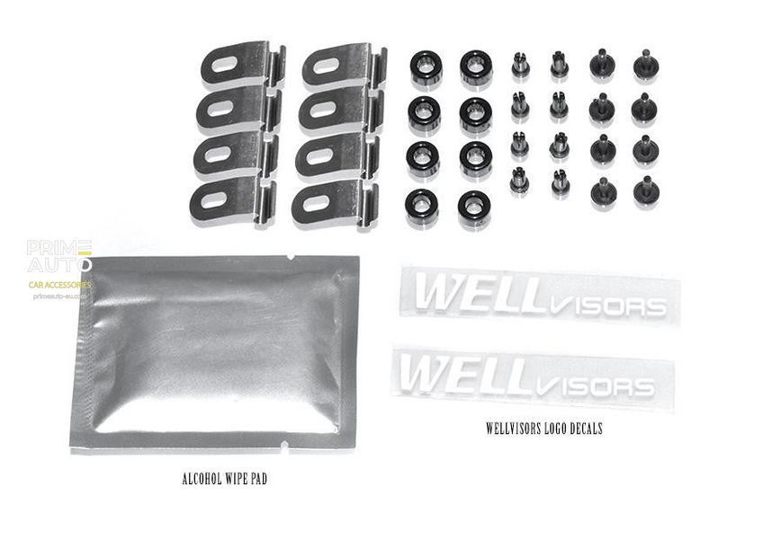 Window Deflectors 4pcs Set Premium Series Toyota Sienna 2011-2020 Wellvisors 3-847TY037