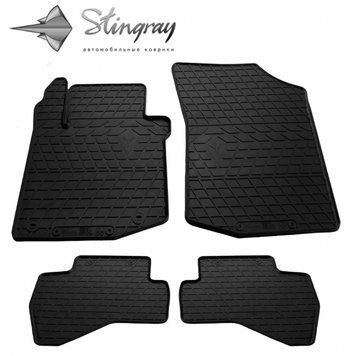 Rubber Car Mats set 4 pcs Peugeot 107 2005 - 2014 black 1016154