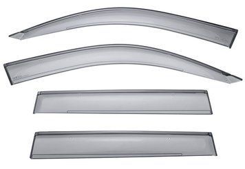 Window Deflectors 4pcs Set With Black Trim Lexus GX470 2003-2009 Wellvisors 3-847LX020