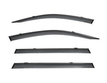 Window Deflectors 4pcs Set With Black Trim BMW X7 2019-2025 Wellvisors 3-847BM019