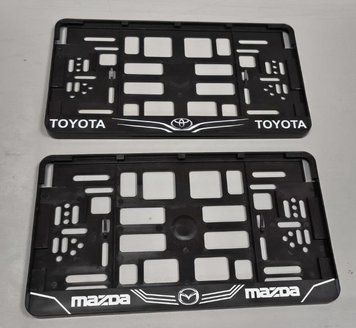 USA license plate frame black with car brands AVTOVIN 3926300090-1