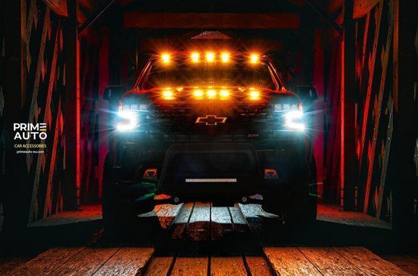 Дефлектор лобового скла зі світодіодною стрічкою Ram 1500 2009-2026 чорний AVS 698004 698004 фото