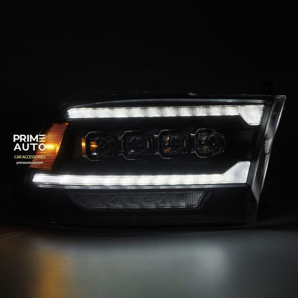 Передні фари RAM/Dodge Ram 1500 Classic 2009-2024 LED G2 Style NOVA серія чорні AlphaRex 880555 880555 фото