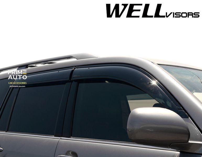 Дефлектори вікон к-т 4 шт з чорним хромованим молдингом Lexus GX470 2003 - 2009 Wellvisors 3-847LX020 3-847LX020 фото