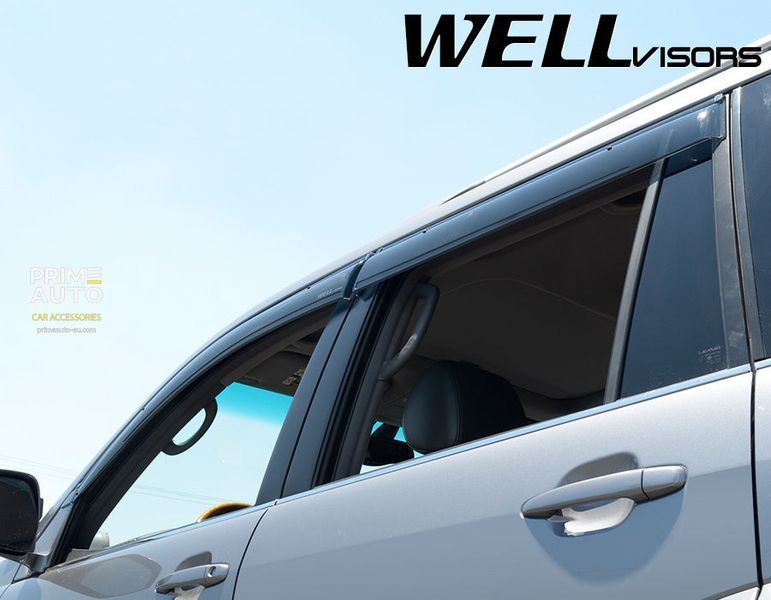 Дефлектори вікон к-т 4 шт з чорним хромованим молдингом Lexus GX470 2003 - 2009 Wellvisors 3-847LX020 3-847LX020 фото