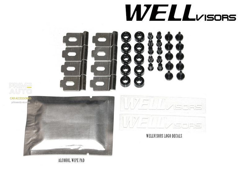 Дефлекторы окон к-т 4 шт с хромированным молдингом Honda Accord 2003 - 2007 Sedan Wellvisors 3-847HD023 3-847HD023 фото