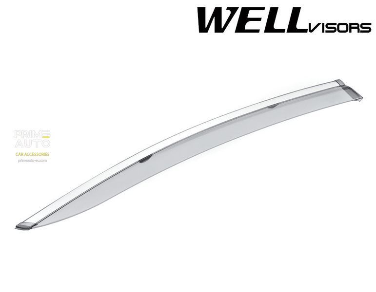 Дефлекторы окон к-т 4 шт с хромированным молдингом Subaru Legacy 2015 - 2019 Sedan Wellvisors 3-847SU014 3-847SU014 фото