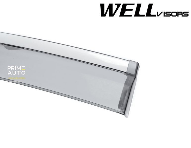 Дефлекторы окон к-т 4 шт с хромированным молдингом Subaru Legacy 2015 - 2019 Sedan Wellvisors 3-847SU014 3-847SU014 фото