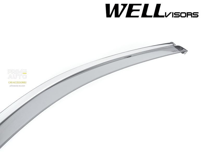 Дефлекторы окон к-т 4 шт с хромированным молдингом Subaru Legacy 2015 - 2019 Sedan Wellvisors 3-847SU014 3-847SU014 фото