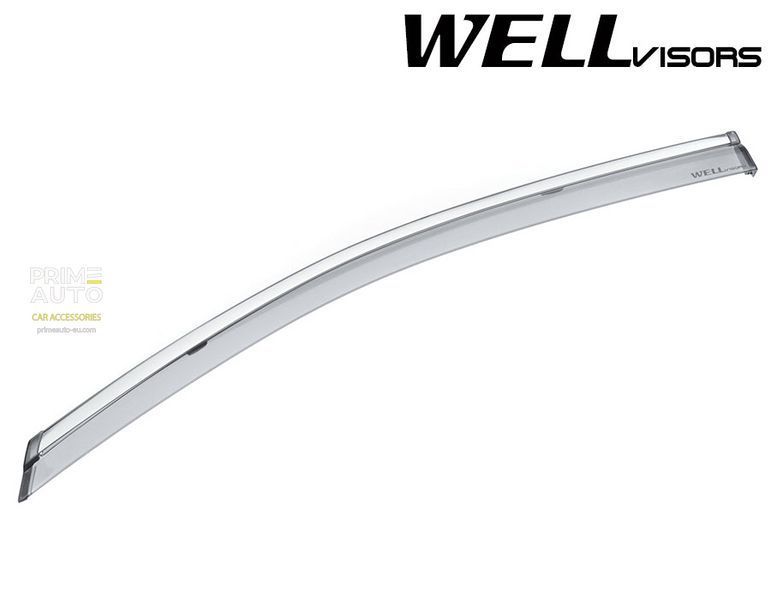 Дефлекторы окон к-т 4 шт с хромированным молдингом Subaru Legacy 2015 - 2019 Sedan Wellvisors 3-847SU014 3-847SU014 фото