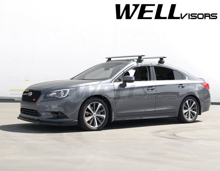 Дефлекторы окон к-т 4 шт с хромированным молдингом Subaru Legacy 2015 - 2019 Sedan Wellvisors 3-847SU014 3-847SU014 фото