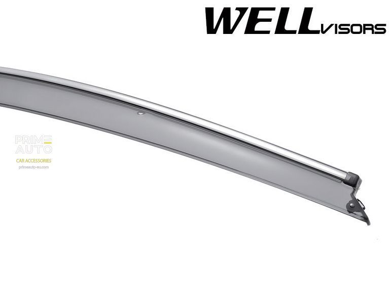 Дефлекторы окон к-т 4 шт с хромированным молдингом Honda Accord 2003 - 2007 Sedan Wellvisors 3-847HD023 3-847HD023 фото