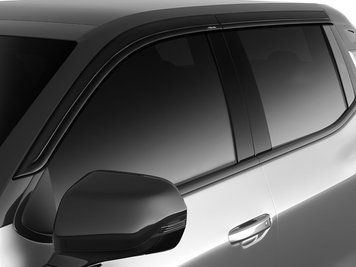 Window Deflectors 4 pcs Set Chevrolet Silverado Ev 2024-2025 VENTVISOR LOW PRO Dark Smoke AVS 894110