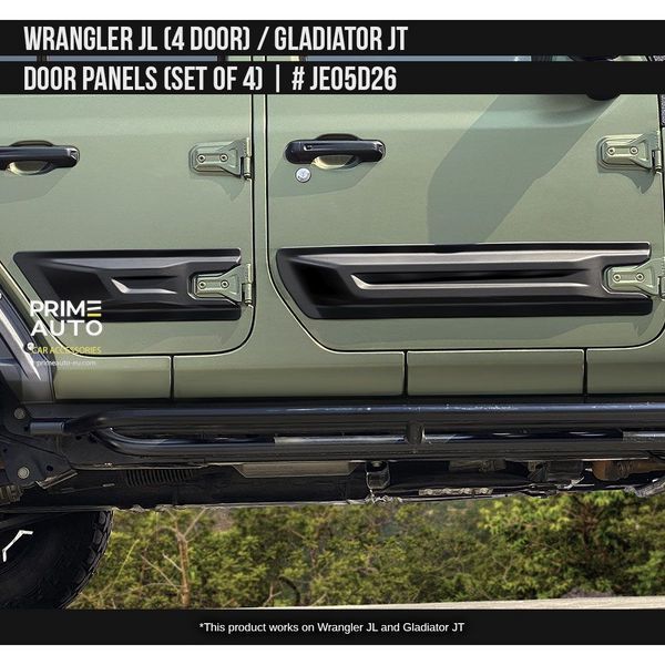 Молдинги боковые Jeep Wrangler JL 2018-2025 чёрный AIR DESIGN JE05D26 JE05D26 фото