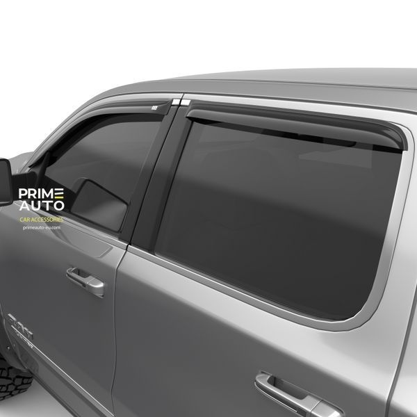 Дефлектори вікон к-т 4 шт клеючі Ram 1500 TRX 2019-2024 темні димчаті EGR 642951 642951. фото
