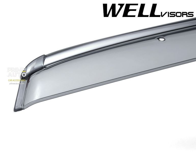 Owiewki do szyb samochodowych num 4 szt z chromowaną odlewanie Honda Fit 2015 - 2020 Wellvisors 3-847HD004