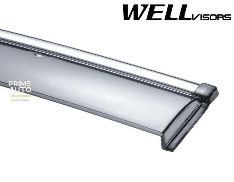 Owiewki do szyb samochodowych num 4 szt z chromowaną odlewanie Honda Fit 2015 - 2020 Wellvisors 3-847HD004