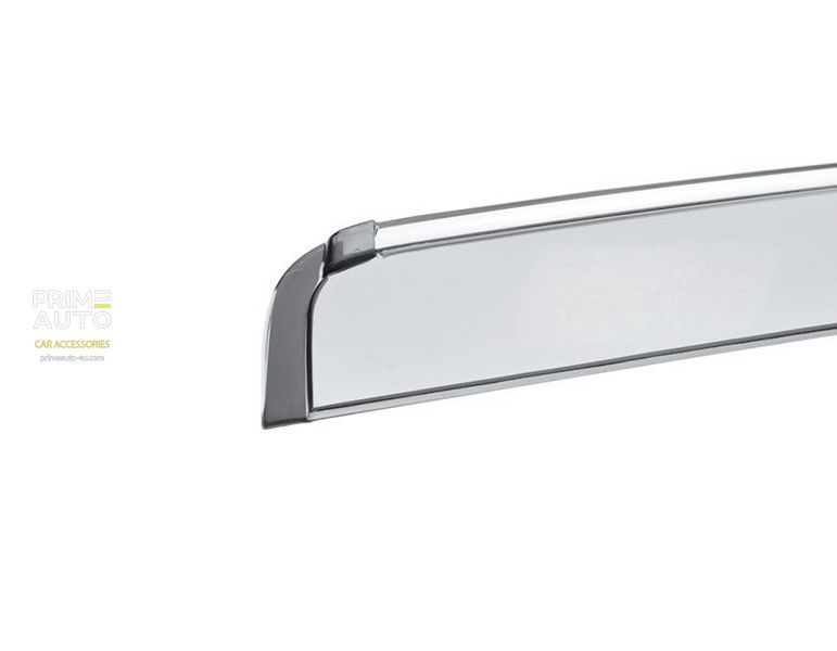 Window Deflectors 4pcs Set with Chrome Trim Chevrolet;GMC Silverado;Sierra 2019 - 2026 Crew Cab Wellvisors 3-847CH030