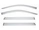 Window Deflectors 4pcs Set with Chrome Trim Chevrolet;GMC Silverado;Sierra 2019 - 2026 Crew Cab Wellvisors 3-847CH030