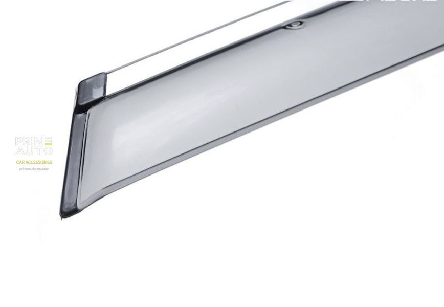 Window Deflectors 4pcs Set with Chrome Trim Land Rover Range Rover Evoque 2012-2019 Wellvisors 3-847LR006
