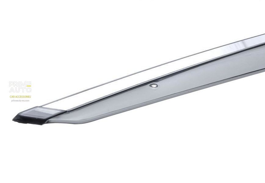 Window Deflectors 4pcs Set with Chrome Trim Land Rover Range Rover Evoque 2012-2019 Wellvisors 3-847LR006