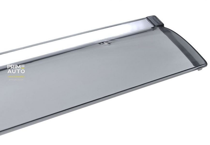 Window Deflectors 4pcs Set with Chrome Trim Land Rover Range Rover Evoque 2012-2019 Wellvisors 3-847LR006