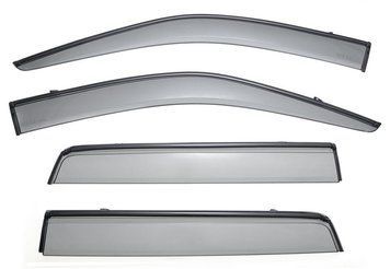 Window Deflectors 4pcs Set With Black Trim Land Rover LR2 2007-2015 Wellvisors 3-847LR001