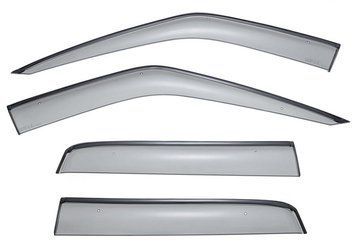 Window Deflectors 4pcs Set With Black Trim Land Rover Range Rover Sport 2006-2013 Wellvisors 3-847LR004