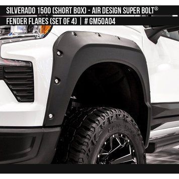 Extensoare pentru pasajele roții Chevrolet Silverado 1500 2022-2025 negru AIR DESIGN GM50A04