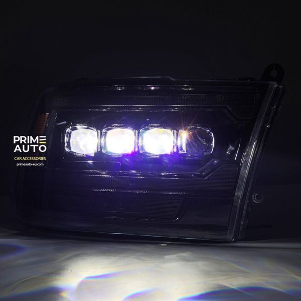 Front lights RAM/Dodge Ram 1500 Classic 2009-2024 LED G2 Style NOVA series color Alpha-Black AlphaRex 880557