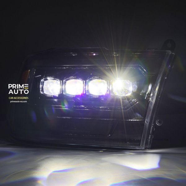 Front lights RAM/Dodge Ram 1500 Classic 2009-2024 LED G2 Style NOVA series color Alpha-Black AlphaRex 880557